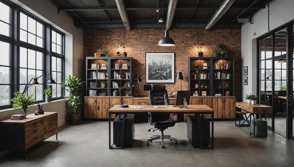 Adoptez le charme du bureau style industriel en métal et bois